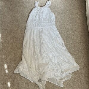 Chico's White High Low Lace Dress
